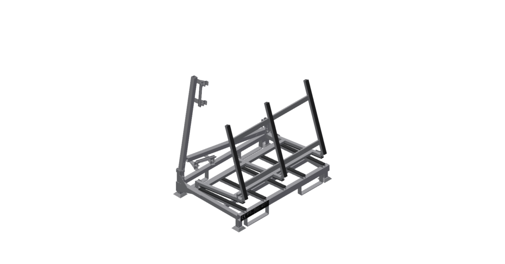 Sammenklappeligt L-transportstativ 113 × 80 x 144 cm - størrelse Small 915A