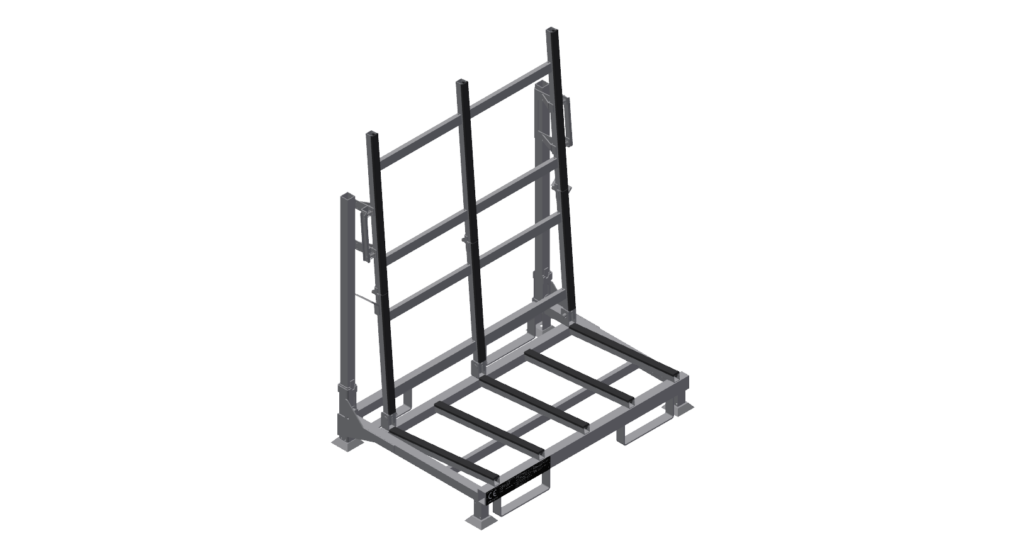 Sammenklappeligt L-transportstativ 113 × 80 x 144 cm - størrelse Small 915A