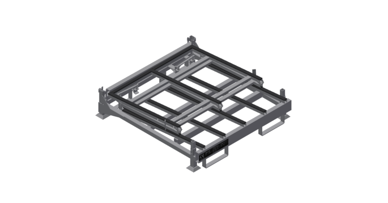 Sammenklappeligt L-transportstativ str. Medium – 119 × 113 × 168 cm 916A