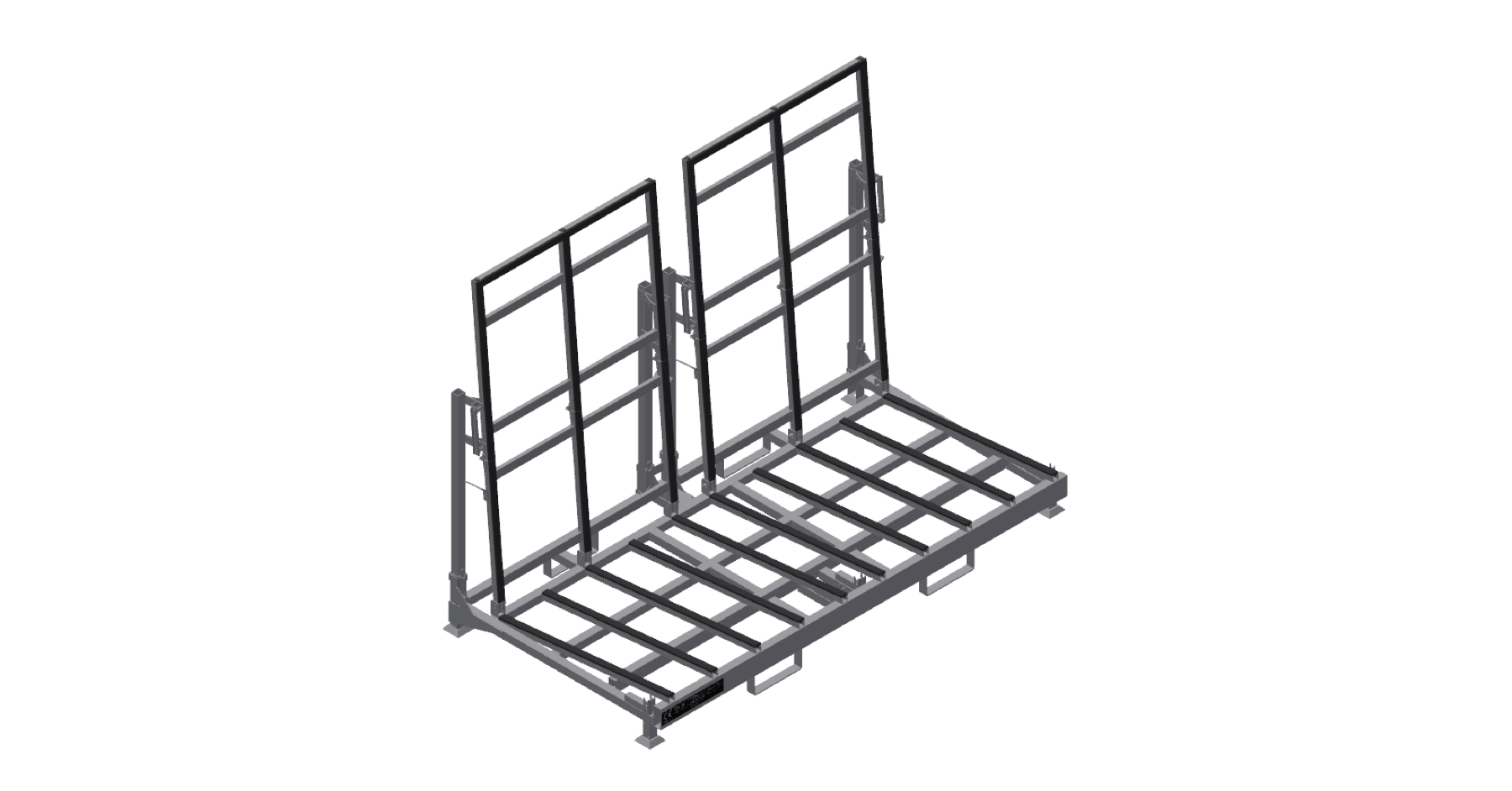 Folding L-Rack Size Big in working position