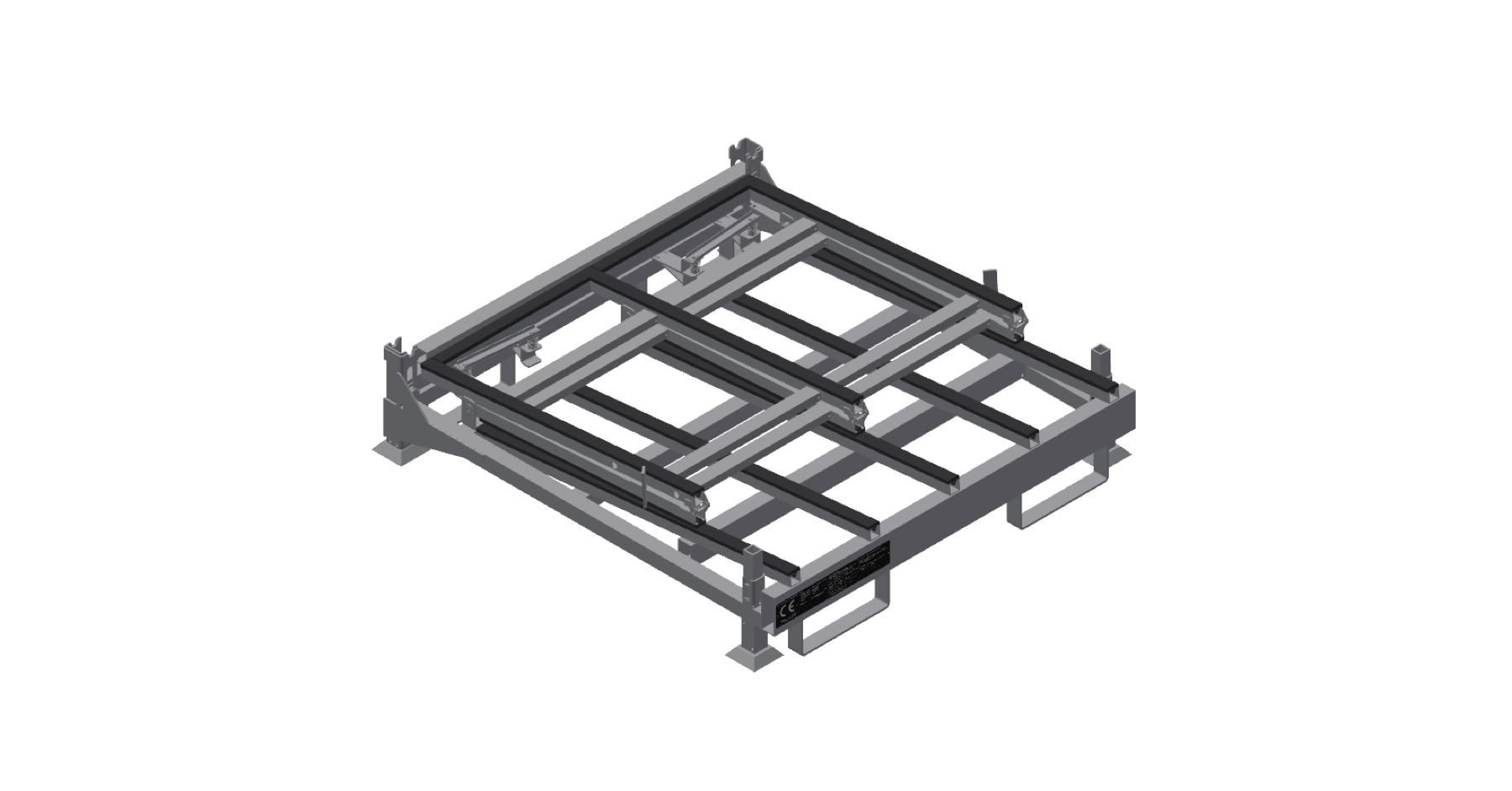 Folding L-Rack Size Medium folded down for stacking