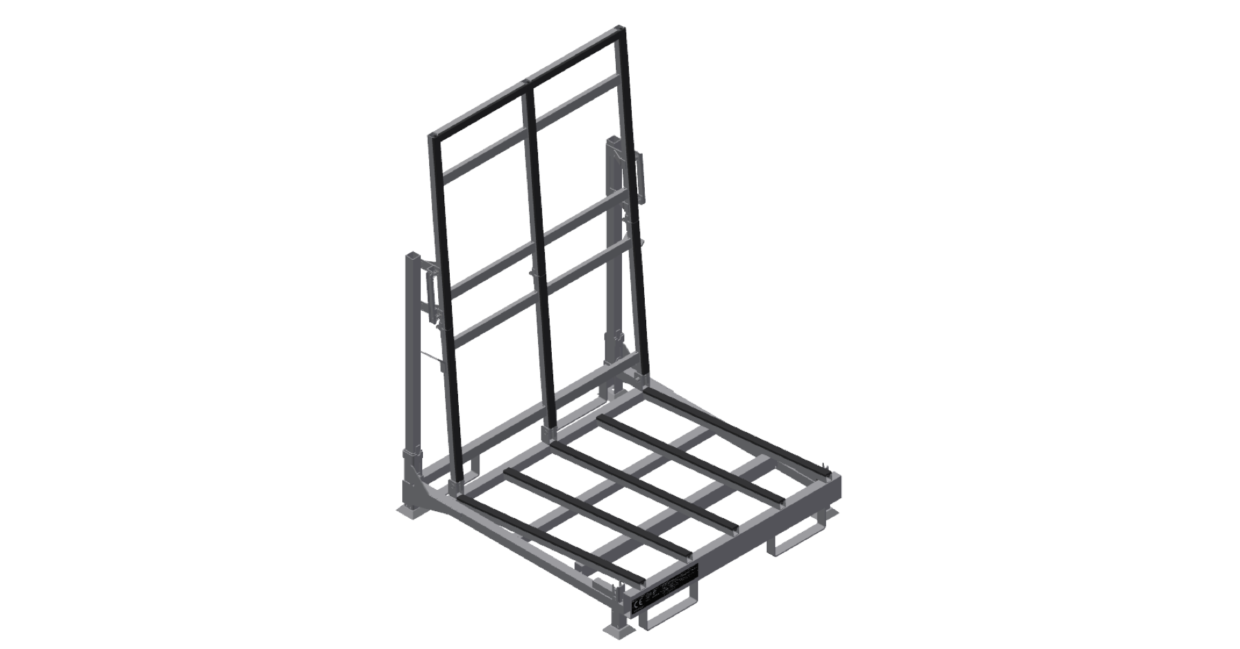Folding L-Rack Size Medium in working position