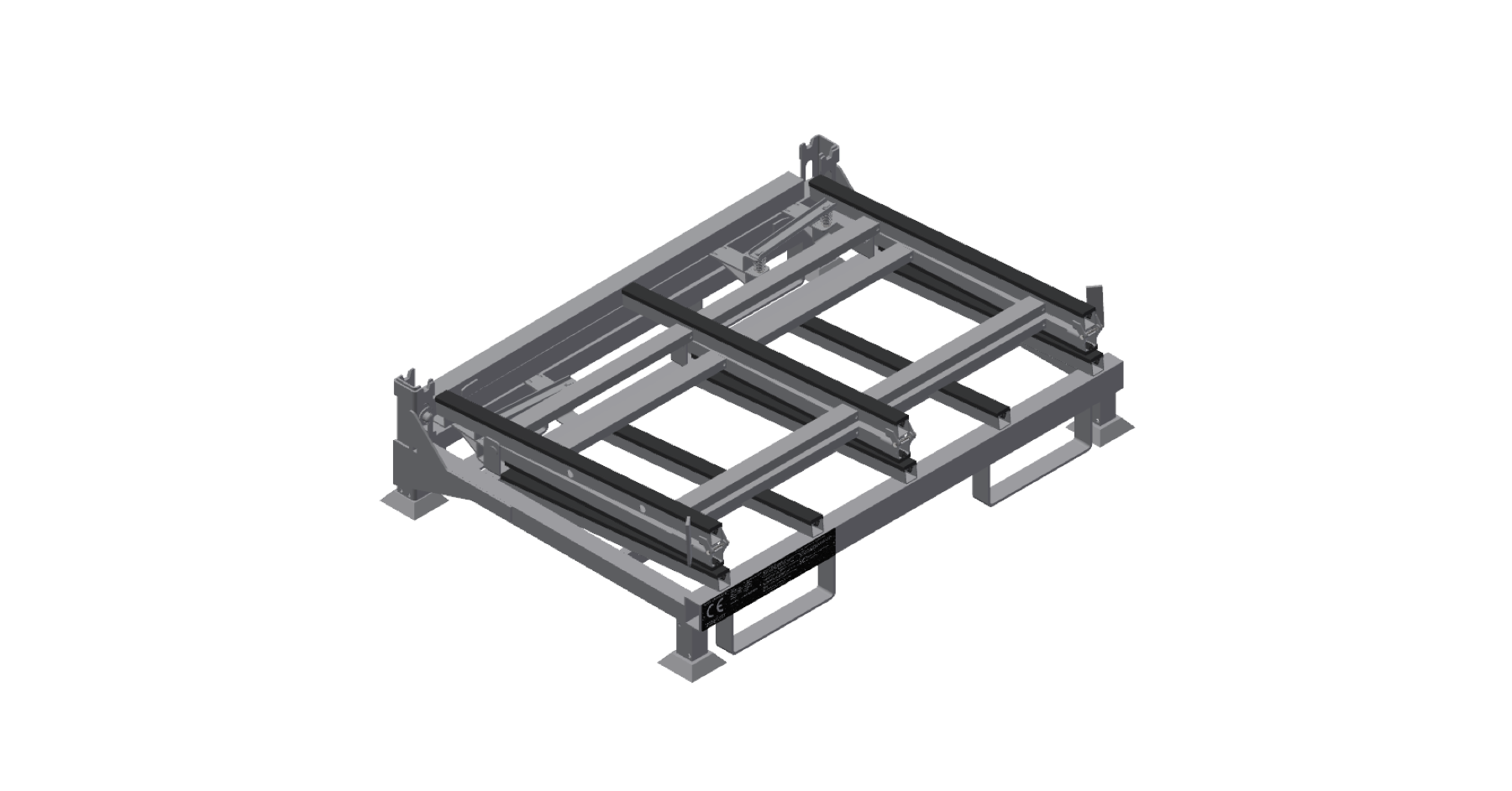 Folding L-Rack Size Small folded down for stacking