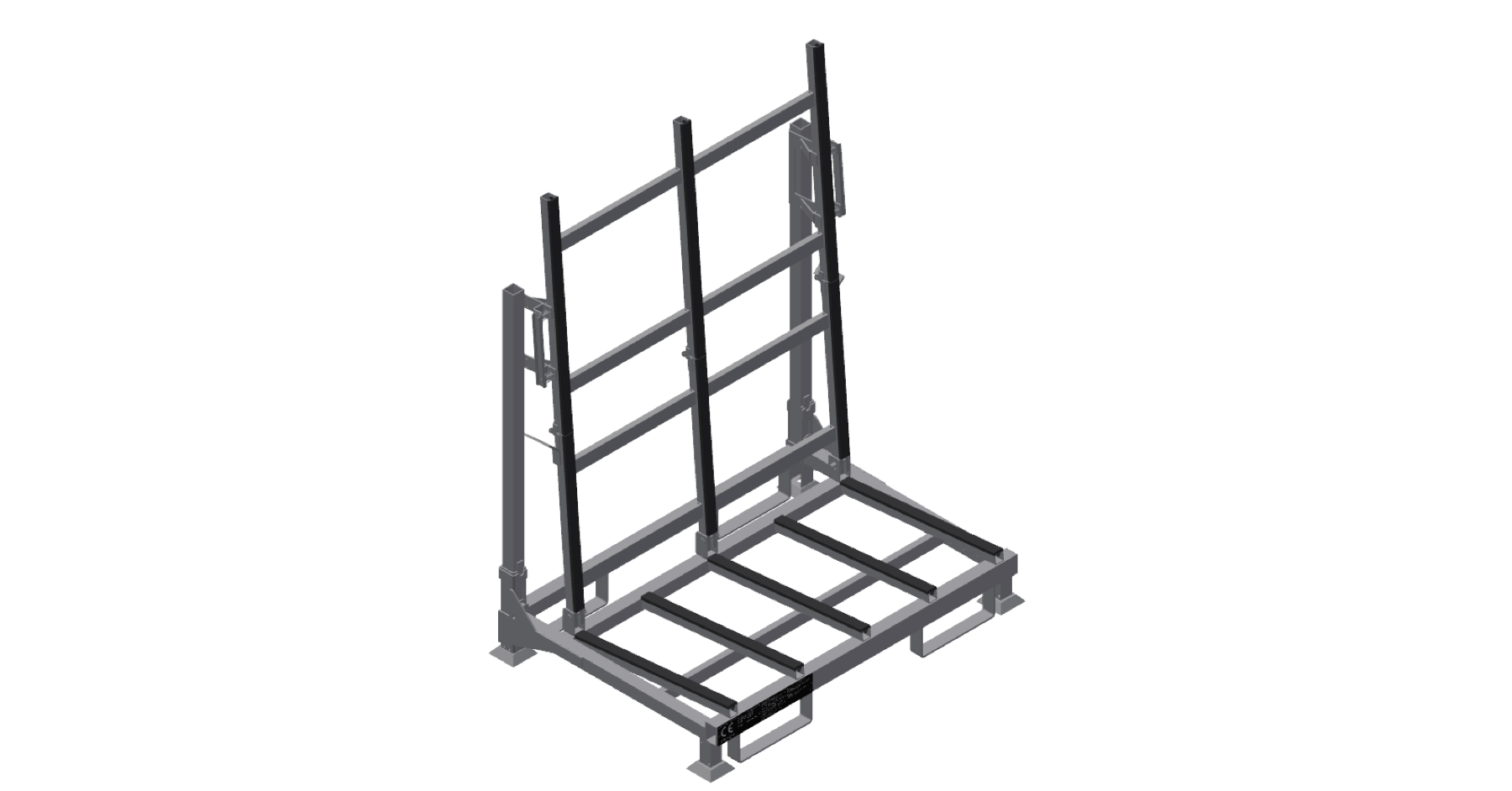 Folding L-Rack Size Small in working position