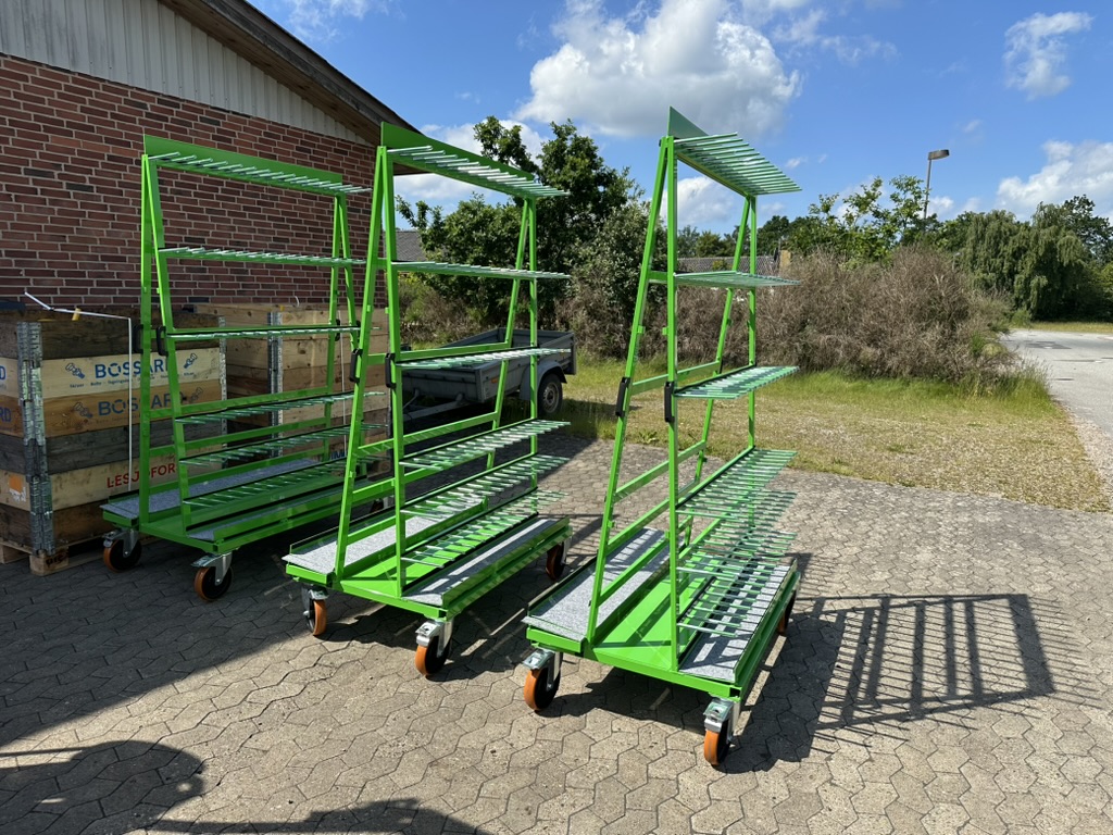 Green production trolleys with multiple levels