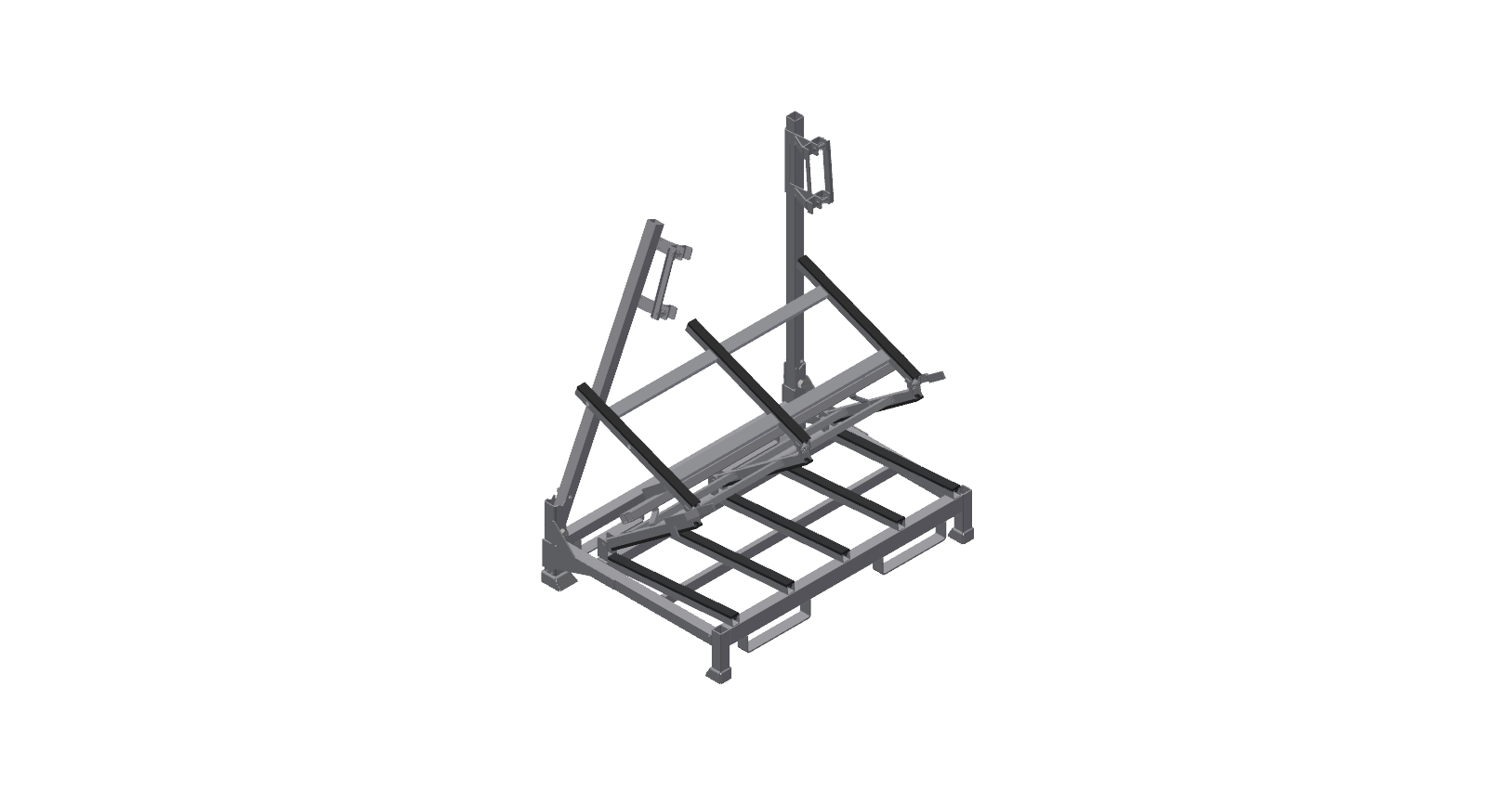Stacking L-Folding Rack partly unfolded